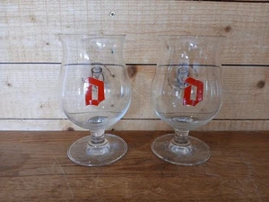 Duvel Glasses Glass Lager Beer 330ml Stemmed Duvelse Details x 2 BRAND NEW - Picture 1 of 9