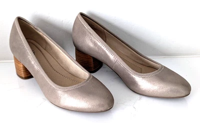 Earth Rellia Pump, Women's Size 9.5, Bronze, Leather, 2 Inch Heel, Arch Support Foto 1 de 4