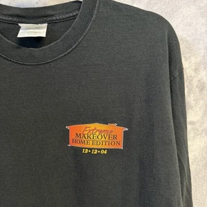 Vintage Extreme Home Makeover T Shirt Mens Large Black 2004 Y2K Long Sleeve - Picture 1 of 9