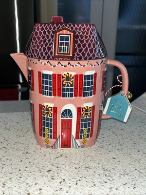 Anthropologie Navidad Chalet Tetera Invierno Temporada Casa de Vacaciones Clásica Foto 1 de 4