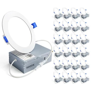 24 Pack 4 Inch LED Recessed Ceiling Light, Dimmable, 5000K Daylight, 750LM 9W... - Picture 1 of 8