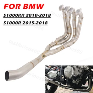 Exhaust System Header Front Link Pipe For BMW S1000RR 2010-2018 S1000R 15-2018 - Picture 1 of 8