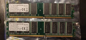 PNY 2GB (2 x 1GB) PC3200 DDR400 64A0TPDXA8G17 Ram Memory Modules 080115000140 - Picture 1 of 1