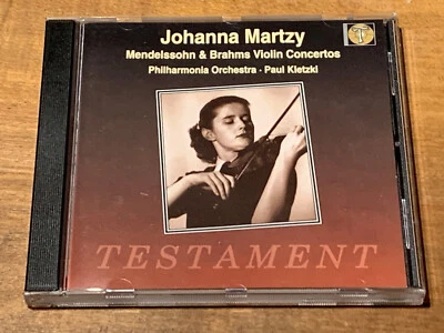 Mendelssohn Brahms Violin Concertos JOHANNA MARTZY Testament CD SBT 1037 MINT - Image 1 of 3