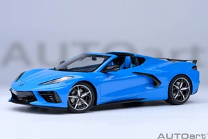 CHEVROLET CORVETTE C8 Z51 STINGRAY COUPE RAPID BLUE 1:18 by AUTOart 71281 NEW - Picture 1 of 22