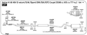 CATALIZZATORE PER OPEL Astra H 1,6i 16V 2 volumi/Sport/Sri/Sxi/GTC Coup�/S.W. 15 - Imagen 1 de 1
