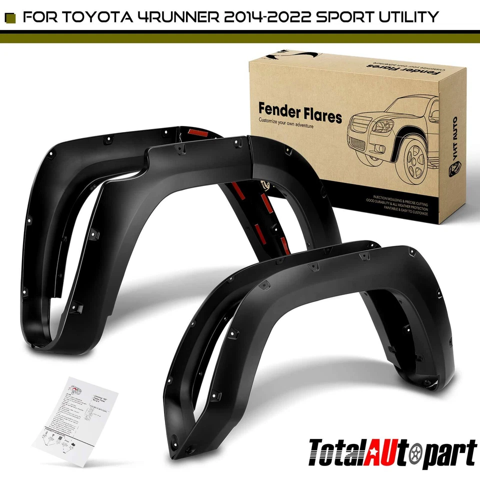 Nuevo 4x destellos de guardabarros estilo bolsillo para Toyota 4Runner 2014-2022 SUV delantero y trasero Foto 1 de 4