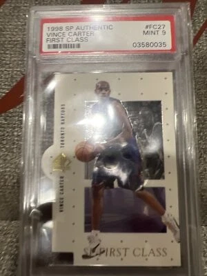 1998 SP Authentic First Class Vince Carter PSA 9 RC #FC27 Raptors Nets *05/02 - Image 1 of 4