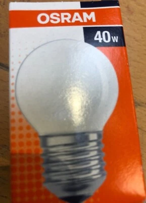   OSRAM CLASSIC P GLÜHLAMPE TROPFEN  E27 40W MATT Glühbirne Lampe DIMMBAR !!! - Bild 1 von 2