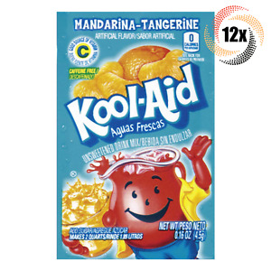12x Packets Kool-Aid Mandarina-Tangerine Caffeine Free Soft Drink Mix | .16oz