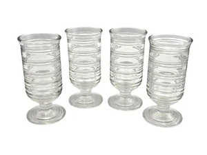 Vintage Glass Avon Pedestal Ribbed Glasses Barware Parfait 5" Cups - Picture 1 of 7