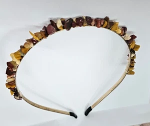 Accessoires Haarband Damen Metallic verziert farbige Steine Beauty Geschenk - Bild 1 von 12
