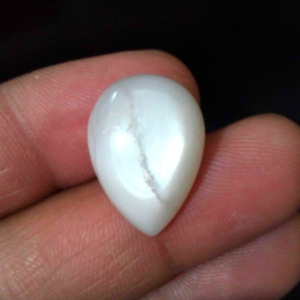 100% Natural Fabulous White Moonstone Cabochon Pear 18.80 Crt Loose Gemstone