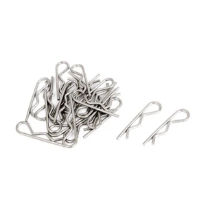 Alfiler para el cabello de acero inoxidable de 1,5 mm x 33 mm estilo cotter clip tono plateado 20 piezas - Imagen 1 de 1