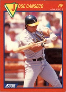 1989 Score Hottest 100 Stars Oakland Athletics Baseball Card #1 Jose Canseco