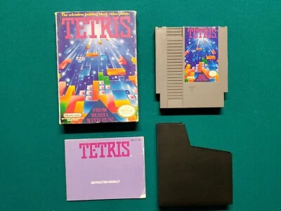 Tetris Nintendo Entertainment System 1989 Complete In Box NES CIB Game w/manual - Image 1 of 4