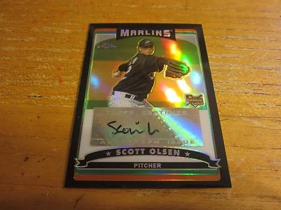 Scott Olsen Autographed 2006 Topps Chrome Black Refractors #343 #'d 114/200 Card - Image 1 of 2
