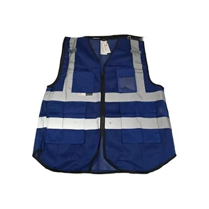 Salzmann Safety Vest NEW Multi-Pocket 3M High Visibility Reflective USA: XL BLUE - Picture 1 of 3