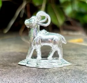 999 Silver Hindu Religious Statue Deer, for peace and positivity, 6.7 gram - Picture 1 of 10