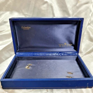 Vintage 1970 Rolex Watch Box Blue Box CELLINI 47.00.3 MONTRES S.A.GENEVE Genuine - Picture 1 of 21