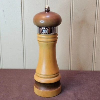 "Molino de pimienta ajustable William WM Bounds madera original 8,5"" punto de cocina" Foto 1 de 4