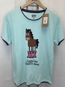 Lazy One Pajama Tee T-shirt Womens. "Need my Booty Sleep" Horse. Free Ship USA - Picture 1 of 3