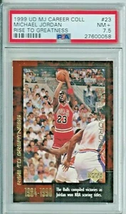 MICHAEL JORDAN (HOF) 1999 COLECCIÓN CARRERA MJ #23 PSA CASI NUEVO+ 7,5 (1 DE 1 POP) - Imagen 1 de 2