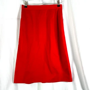 Escada Couture Womens Wool Red ALine Skirt Sz 40 - Picture 1 of 3