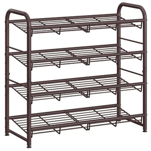 4 tier metal shoe rack holds 20 pairs adjustable shelves for closet small spaces - Picture 1 of 9