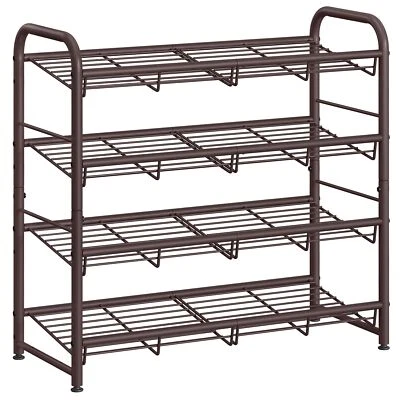 Zapatero metálico de 4 niveles con capacidad para 20 pares de estantes ajustables para armario espacios pequeños Foto 1 de 4