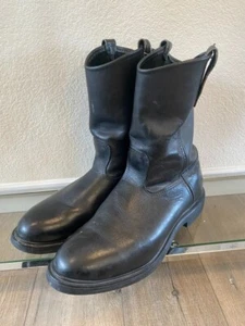 Botas de trabajo vaqueras occidentales de cuero negro Red Wing Pecos para hombre 14 EE hechas en EE. UU. - Imagen 1 de 8