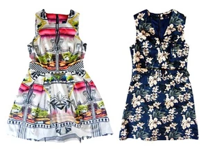 Cue Women's Designer White Pink Blue Floral Dress Lot x 2 - Size 12 - Australia - Bild 1 von 20