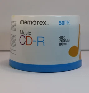 Blank CD-R 50 Pack - Memorex CD-R 40X - 700MB - Brand New & Sealed - Afbeelding 1 van 5