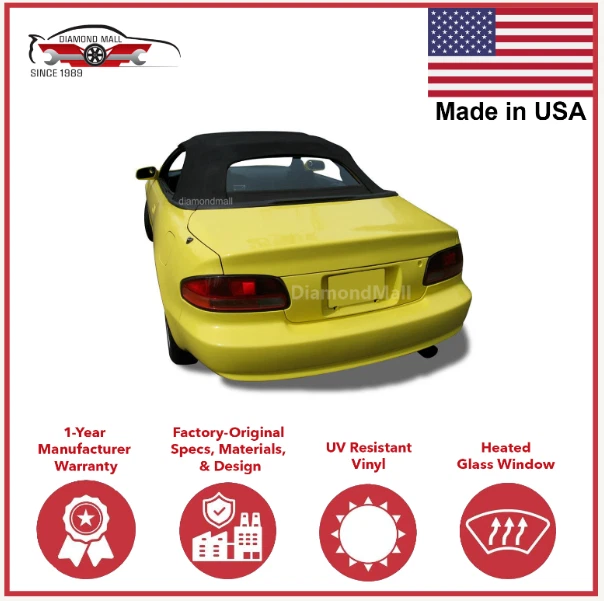 Se adapta a: Toyota Celica convertible techo blando y ventana de vidrio 1995-2001 Black Pinpoint Foto 1 de 3