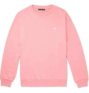 Acne Studios Forba Face Sweatshirt Blush Pink Crewneck - Picture 1 of 12