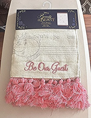 Disney Store Beauty & Beast Throw BE OUR GUEST Woven Reversible Blanket NEW - Image 1 of 3