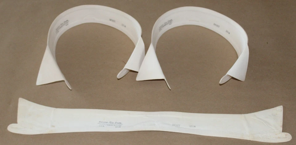 Винтажные эдвардианские съемные мужские воротники бумажная ткань 15 1/4 стрелы - Изображение 1 из 1