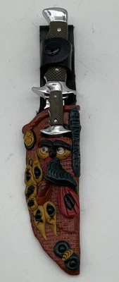 Vtg Guatemalan Souvenir Knife set W/ Sheath Used - Image 1 of 4