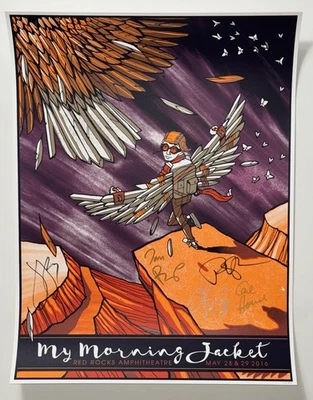 My Morning Jacket Poster Red Rocks CO 2016 Official Silkscreen BAND SIGNED #’d - Image 1 of 4