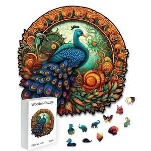 - Puzzle in Legno per Adulti, Puzzle in Legno Stile Pavone Grande... - Foto 1 di 8