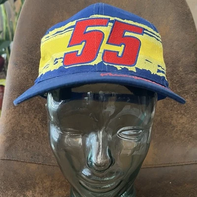 1990-е Kenny Wallace шляпа крышка Nascar квадрат гонки большой всплеск логотип #55 SnapBack - Изображение 1 из 4