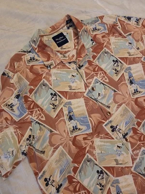 Mickey Mouse Disney Parks Collection Tommy Bahama Hawaiian Aloha Camp Shirt XL - Image 1 of 4