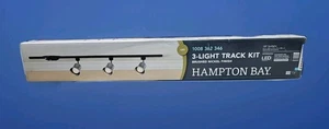 Hampton Bay Flared Brushed Nickel 3-Light Integrated LED Linear Track Lighting - Picture 1 of 4