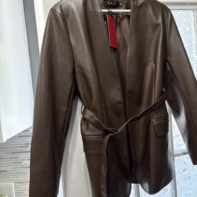 Otoño Nuevo Damas Chaqueta de Cuero Para Mujer Calce Ajustado Motocicleta Cuero Top Abrigo Foto 1 de 4