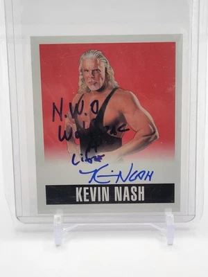 KEVIN NASH NWO WOLF INSCRIPCIÓN 1/1 TARJETA AUTÓGRAFO 2014 HOJA ORIGINAL LUCHA LIBRE Foto 1 de 2