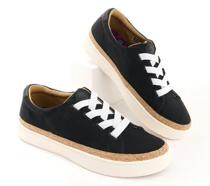 REVITALIGN Women's Size 11W Orthotic Canvas Sneakers, Bungee-Lace Comfort Shoes - Picture 1 of 6