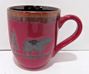 Home Studio Woodland BLACK BEAR & PINE TREE Kaffeetasse Becher - Bild 1 von 5