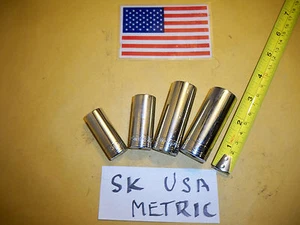 SK SOCKET 12 POINT 3/8" DRIVE  DEEP METRIC 13MM, 15MM, 17MM, 19MM NOS MADE USA - Picture 1 of 1