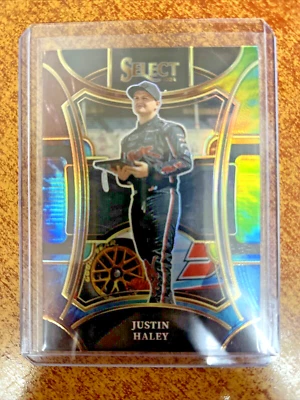 2024 Panini Select #228 Justin Haley Trackside Tie-Dye Prizm #09/25 - Image 1 of 2