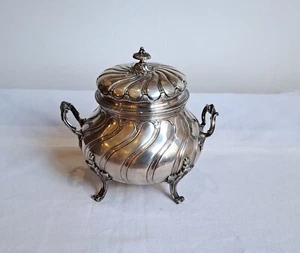 Antique French Sterling Silver Sugar Bowl Charles Harleux Minerva Louis XV Style - Picture 1 of 7